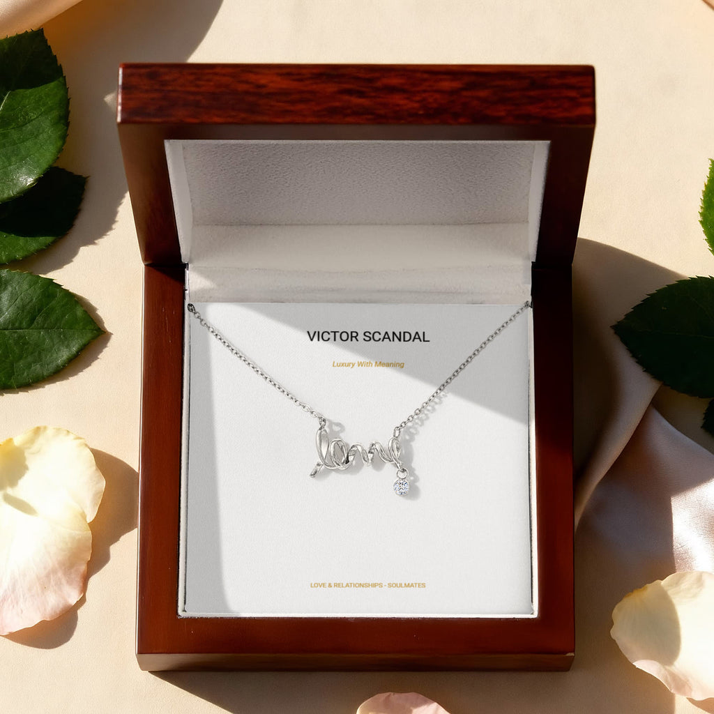 Soulmates Script Love Necklace