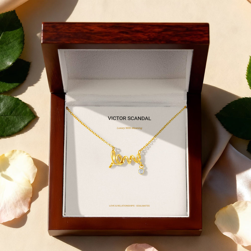Soulmates Script Love Necklace