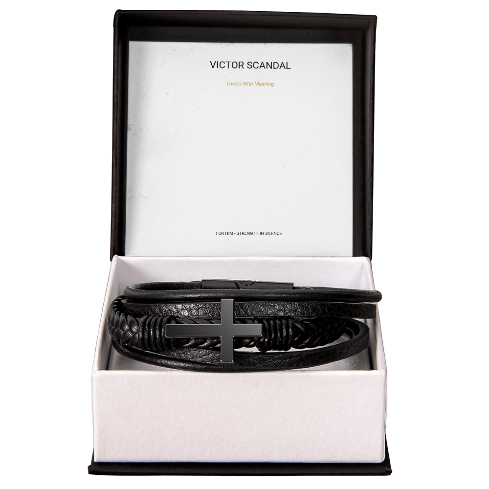 Strength In Silence Cross Bracelet — For Him