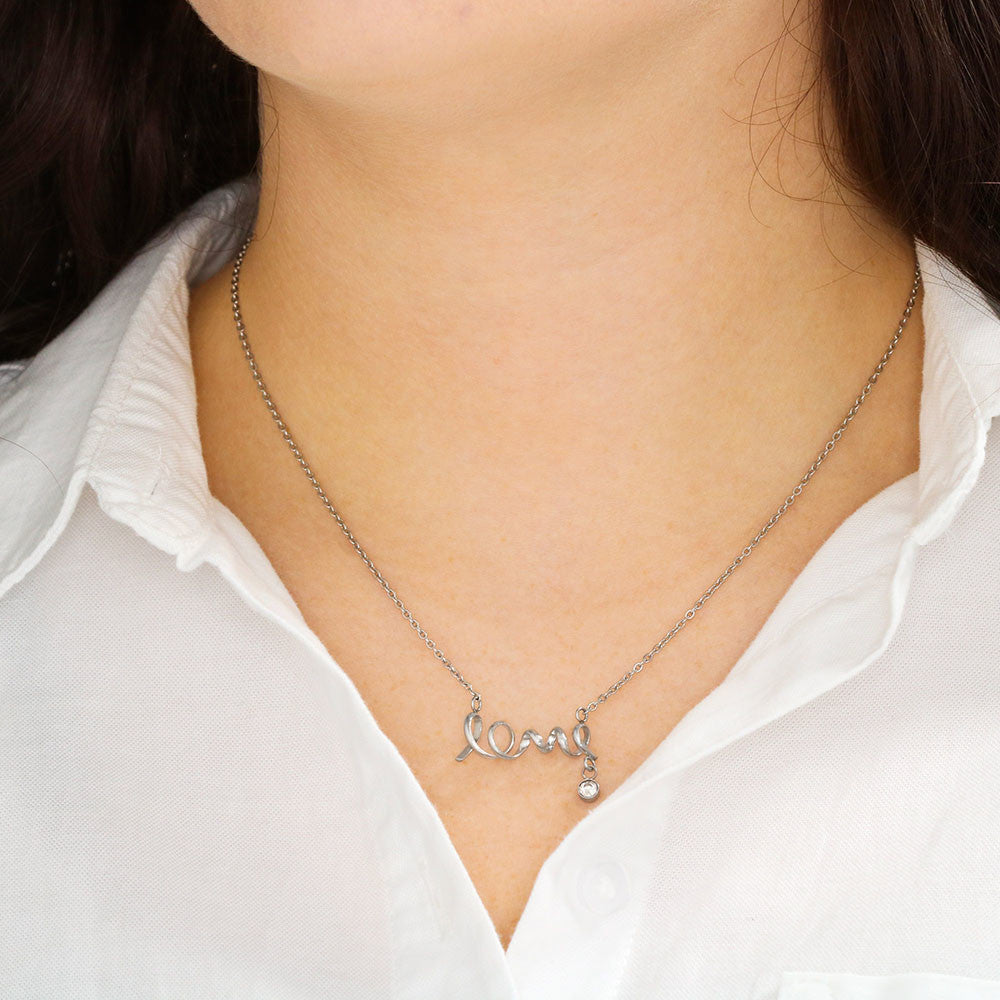 Soulmates Script Love Necklace
