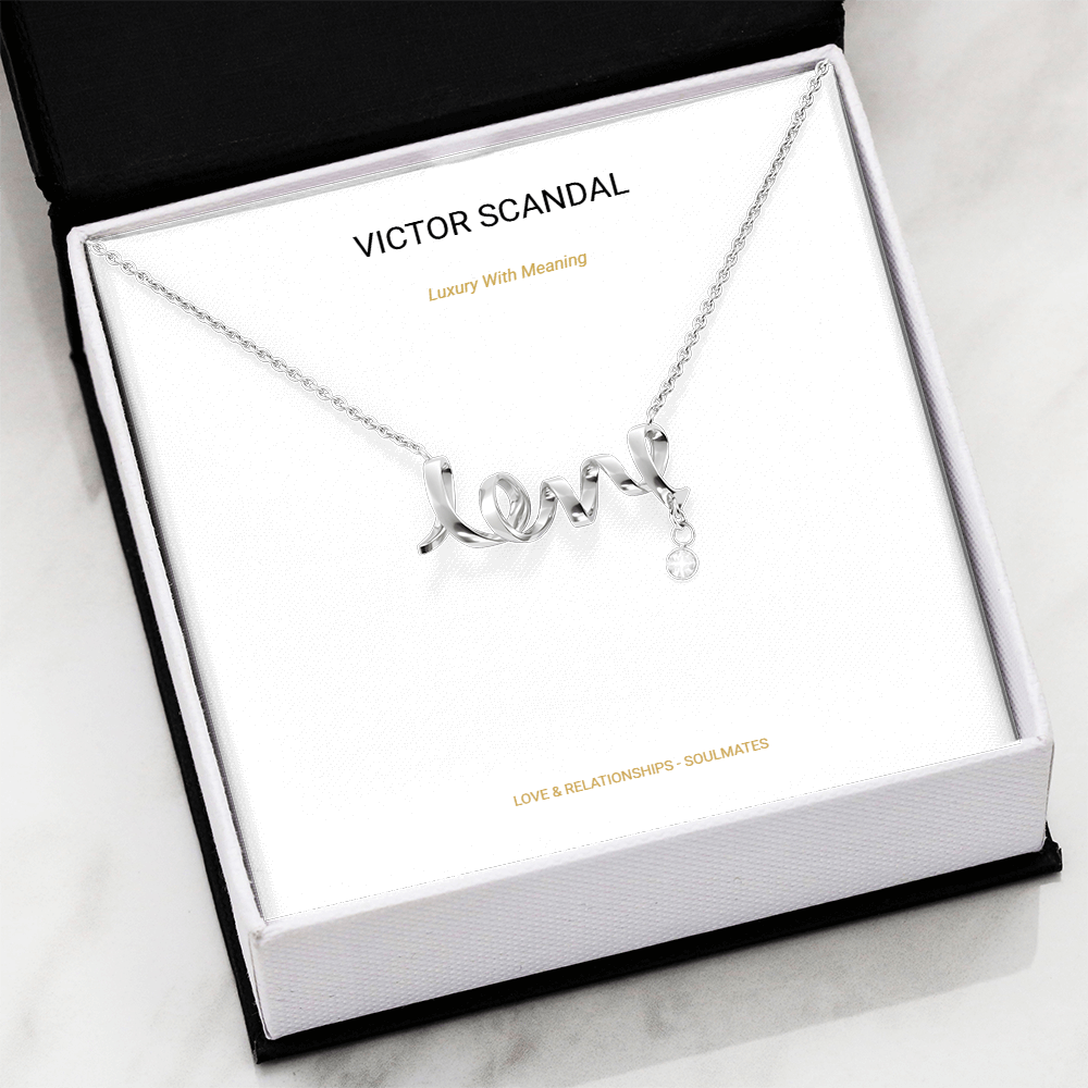 Soulmates Script Love Necklace