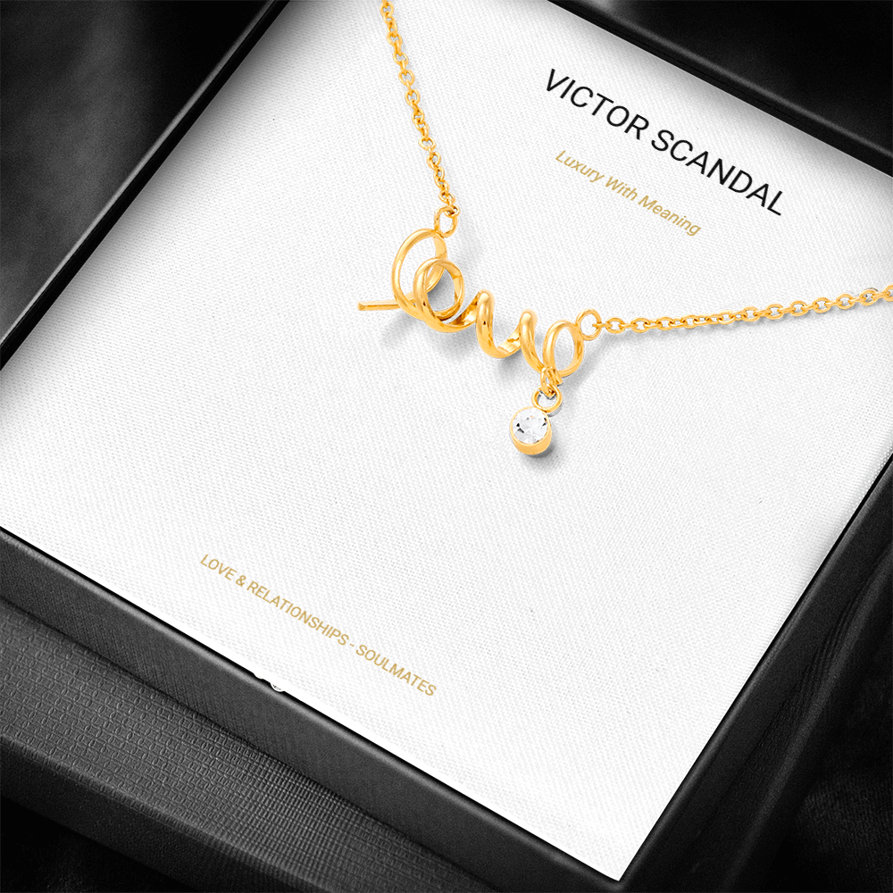 Soulmates Script Love Necklace